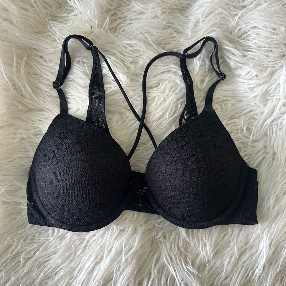 Victoria's Secret Black Push Up Lace Bra
